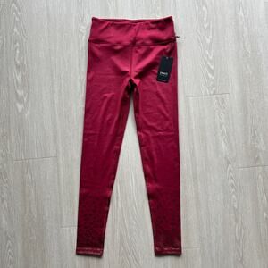 Peach Instinct Leggings Medium Crimson Bronze Red
